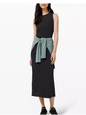 Lululemon All Aligned Midi Dress - Black - Nulu
Size 14 – NWOT